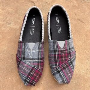 TOMS Plaid Back to School Women's Classic Alpargatas Shoes